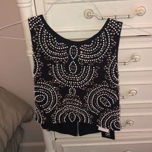 Jeweled Dressy Cropped Tank
